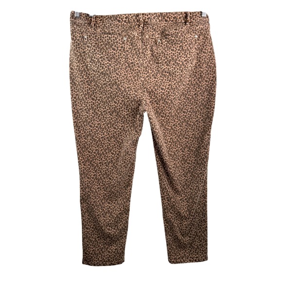 J Jill Denim Leopard Print Authentic Fit Slim Ankle Jeans 90s chic Size 20 - Picture 2 of 7